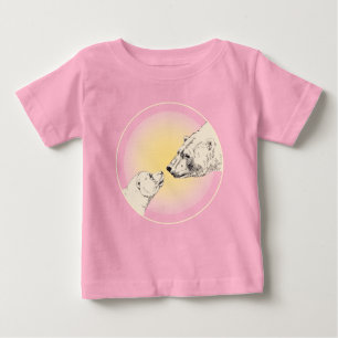 T-shirt Pour Bébé Ours Polaire Kiss Baby Chemise Polaire Ours Cub Te