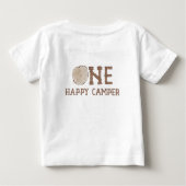T-shirt Pour Bébé Ourson Brun Tente Joyeux Campeur 1er Anniversaire (Dos)