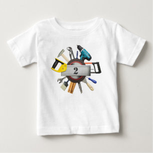 T-shirt Pour Bébé Outils personnalisés Chemise d'anniversaire