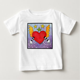 T-shirt Pour Bébé Ouvrez le coeur