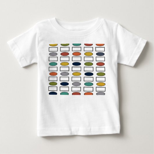 T-shirt Pour Bébé Ovales et rectangles (Devant)