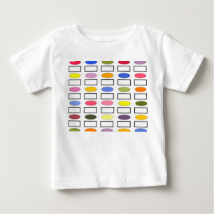 T-shirt Pour Bébé Ovales et Rectangles - Jardin Fleur
