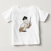 T-shirt Pour Bébé Owl as Teacher with Pointer (Devant)