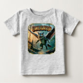 T-shirt Pour Bébé Owligator Illustration – Owl Alligator Funny Scary (Devant)