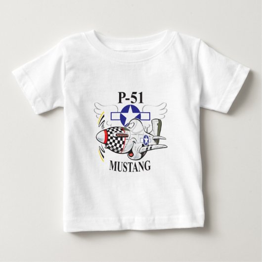 T-shirt Pour Bébé p-51 mustang (Devant)