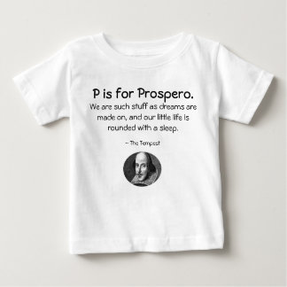 T-shirt Pour Bébé P est pour Prospero ・ Une petite chemise Shakespea