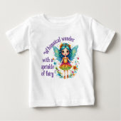 T-shirt Pour Bébé Pailleté de Fée Fantaisiste (Devant)