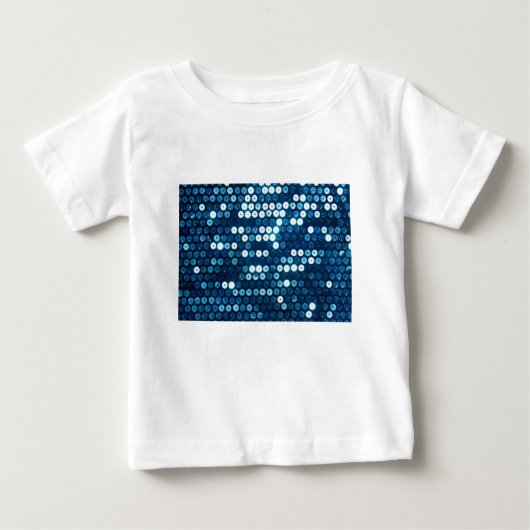 T-shirt Pour Bébé paillettes bleu brillant (Devant)