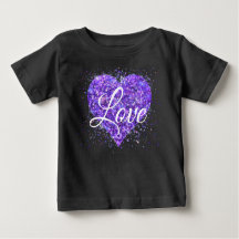 Paillettes violettes, amour graffiti valentine