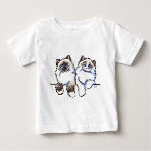 T-shirt Pour Bébé Paires de chats de Ragdoll de -Laisse Art™ de