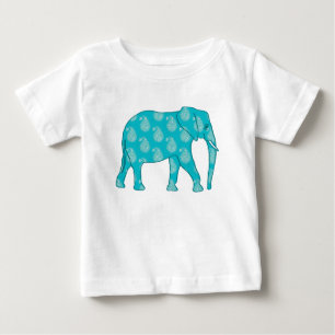 T-shirt Pour Bébé Paisley - bleu turquoise et aqua