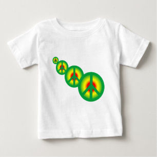 T-shirt Pour Bébé Paix de Rasta multi
