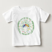 T-shirt Pour Bébé Paix et amour, bébé… (Devant)