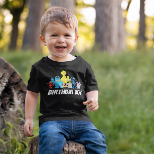 T-shirt Pour Bébé Pal de rue Sésame | Birthday Boy - Nom et âge