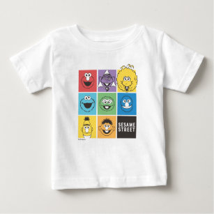 T-shirt Pour Bébé Pal de rue Sésame   Blocs de couleurs