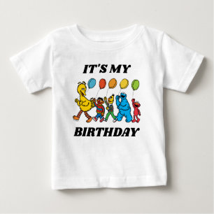 T-shirt Pour Bébé Pal de rue Sésame   C'est mon anniversaire
