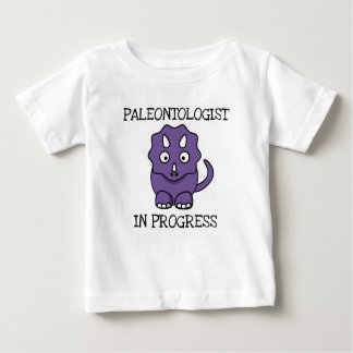 T-shirt Pour Bébé Paléontologue En Cours Tricératops Violets