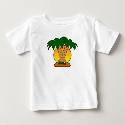 T-shirt Pour Bébé Palm Tree's (Devant)
