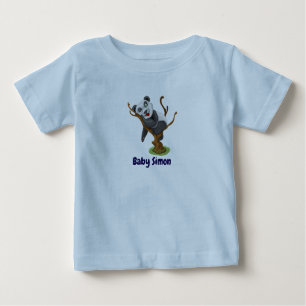 T-shirt Pour Bébé Panda adorable mignonne et céleste