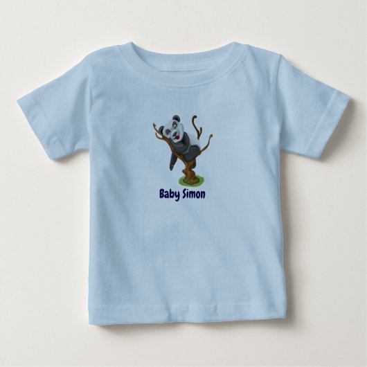 T-shirt Pour Bébé Panda adorable mignonne et céleste (Devant)