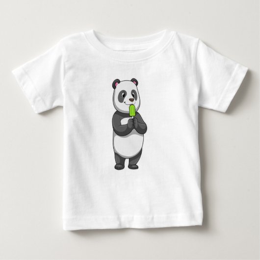 T-shirt Pour Bébé Panda avec Popsicle (Devant)