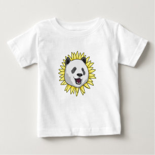 T-shirt Pour Bébé Panda avec tournesol