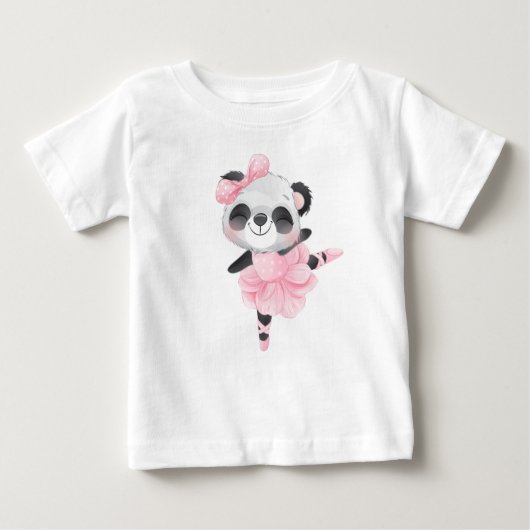 T-shirt Pour Bébé Panda Ballerina (Devant)