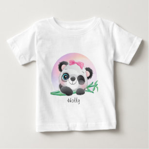 T-shirt Pour Bébé Panda Bamboo, un animal mignon  