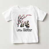 T-shirt Pour Bébé Panda Bears Petite Soeur (Devant)