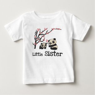 T-shirt Pour Bébé Panda Bears Petite Soeur
