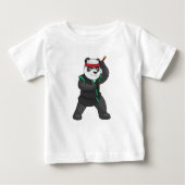 T-shirt Pour Bébé Panda comme Ninja en costume (Devant)