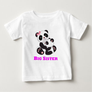 T-shirt Pour Bébé Panda de grande soeur