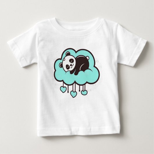 T-shirt Pour Bébé Panda de style caricature mignonne (Devant)