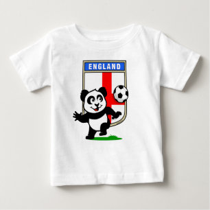 T-shirt Pour Bébé Panda du football de l'Angleterre (chemises