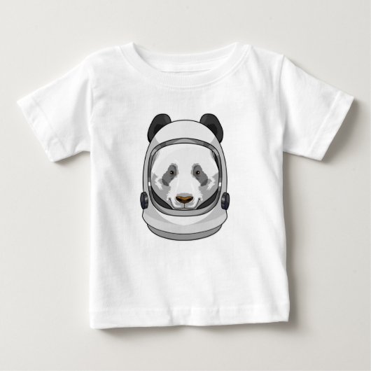 T-shirt Pour Bébé Panda en astronaute avec casque (Devant)