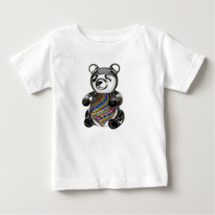 T-shirt Pour Bébé Panda en verre soufflé à tourbillons
