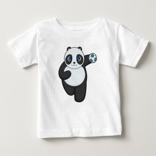 T-shirt Pour Bébé Panda Handball player Handball (Devant)