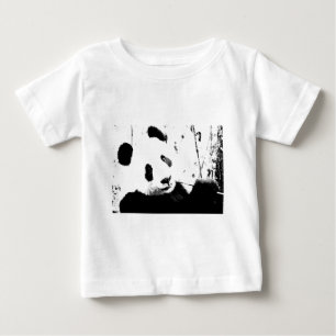 T-shirt Pour Bébé Panda noir et blanc