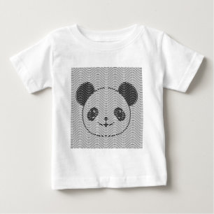 T-shirt Pour Bébé Panda Porte Face Sur La Vague Motif
