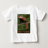 T-shirt Pour Bébé Panda rouge (Devant)