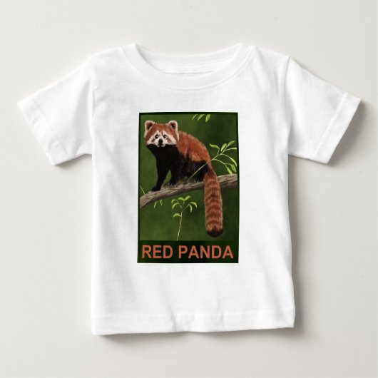 T-shirt Pour Bébé Panda rouge (Devant)