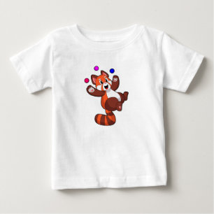 T-shirt Pour Bébé Panda rouge à Juggle Circus.PNG