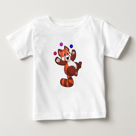 T-shirt Pour Bébé Panda rouge à Juggle Circus.PNG (Devant)