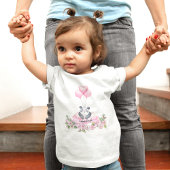 T-shirt Pour Bébé Panda Spring Balloon Rose Flores