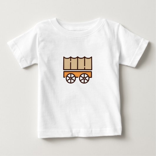 T-shirt Pour Bébé Panier Wagon (Devant)