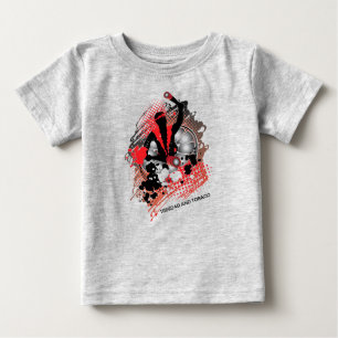T-shirt Pour Bébé Panman de Carnaval Abstrait en rouge blanc et noir