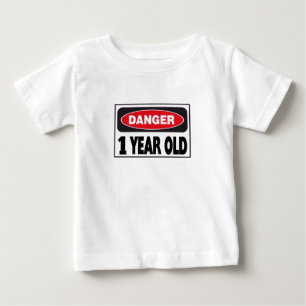 T-shirt Pour Bébé Panneau de danger 1 an