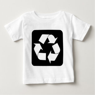 T-shirt Pour Bébé Panneau de recyclage - Noir