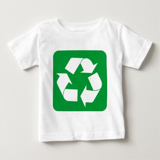 T-shirt Pour Bébé Panneau de recyclage - Vert herbe (Devant)