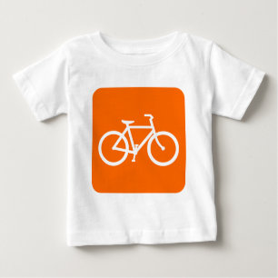 T-shirt Pour Bébé Panneau de vélo - Blanc